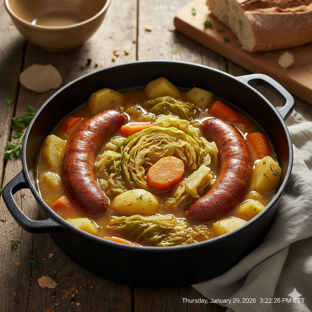 Potée saucisse de Morteau au chou